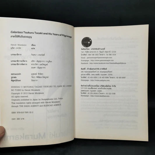 Colorless Tsukuru Tazaki and His Years of Pilgrimage ชายไร้สีกับปีแสวงบุญ - Haruki Murakami รูปที่ 8