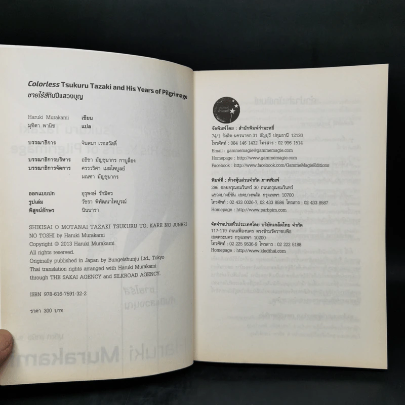 Colorless Tsukuru Tazaki and His Years of Pilgrimage ชายไร้สีกับปีแสวงบุญ - Haruki Murakami รูปที่ 8