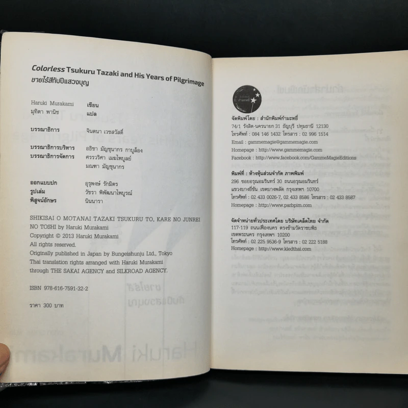 Colorless Tsukuru Tazaki and His Years of Pilgrimage ชายไร้สีกับปีแสวงบุญ - Haruki Murakami รูปที่ 8