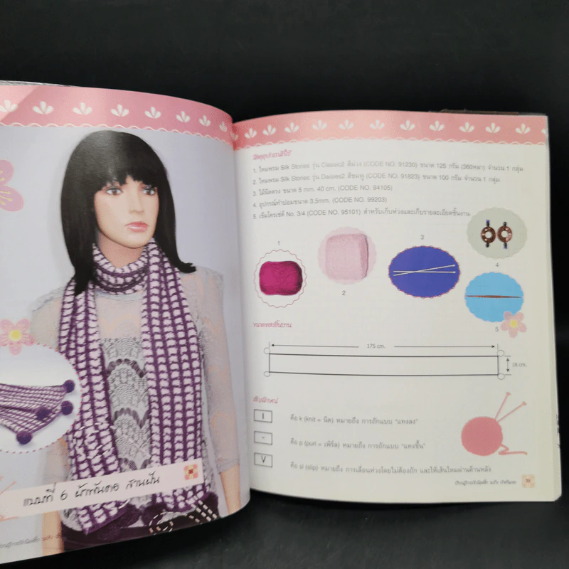 เรียนรู้การถักนิตติ้ง ฉบับ ผ้าพันคอ รูปที่ 11