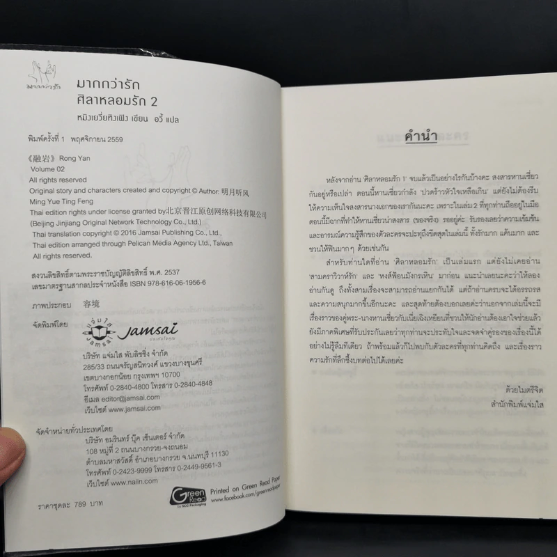 นิยายแจ่มใส ศิลาหลอมรัก 2 เล่มจบ - หมิงเยวี่ยทิงเฟิง รูปที่ 8