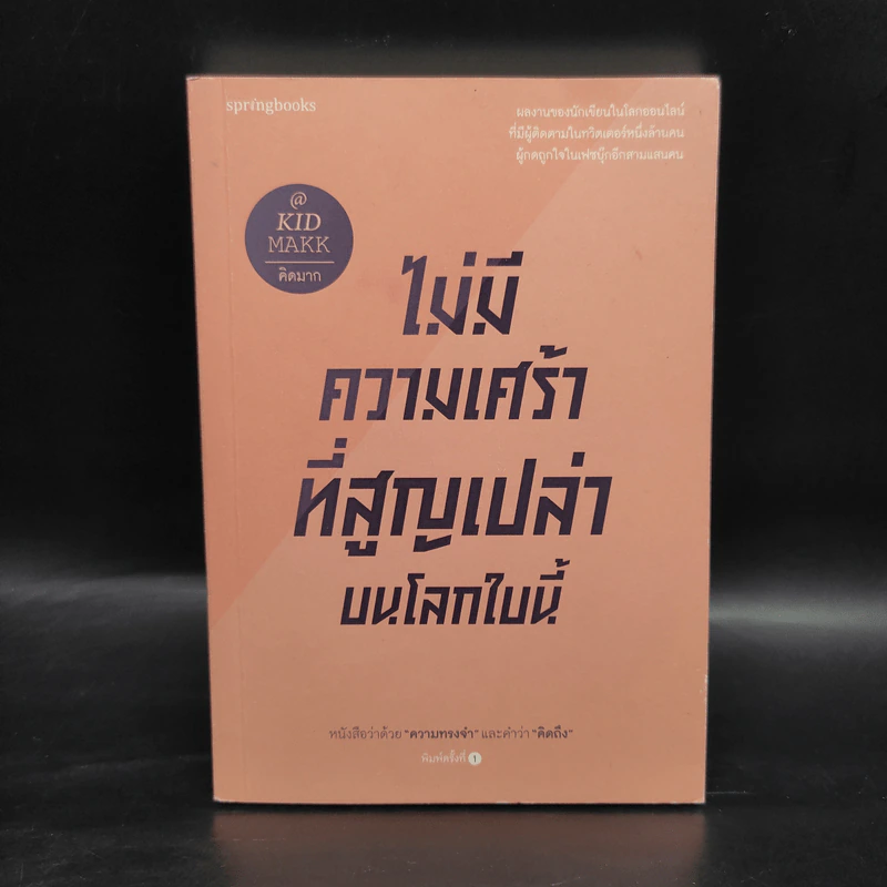 ไม่มีความเศร้าที่สูญเปล่าบนโลกใบนี้ - คิดมาก รูปที่ 1