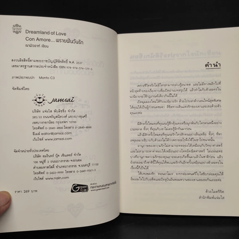 นิยายแจ่มใส Con Amore... พรายฝันวันรัก - ฌามิวอาห์ รูปที่ 5