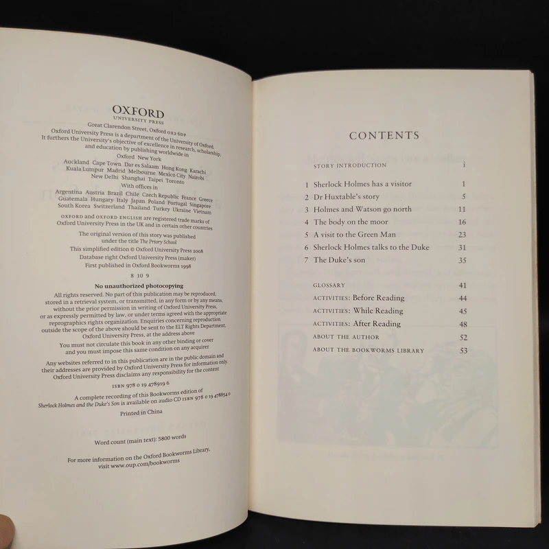 Sherlock Holmes and the Duke's Son - Oxford Bookworms Stage 1 รูปที่ 5