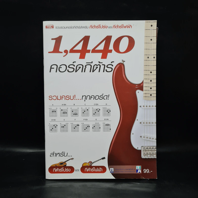 1,440 คอร์ดกีต้าร์ สำหรับกีต้าร์โปร่งและกีต้าร์ไฟฟ้า รูปที่ 1