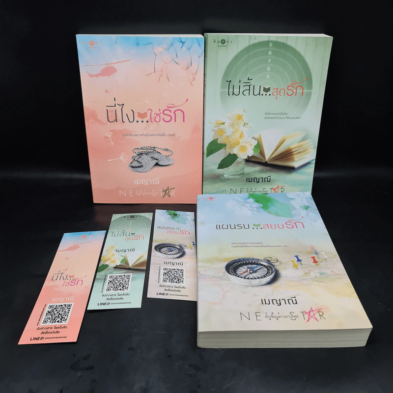 นิยายชุด ตรงนี้ที่รัก 3 เล่ม นี่ไงใช่รัก+ไม่สิ้นสุดรัก+แผนรบสยบรัก - เมญาณี รูปที่ 1