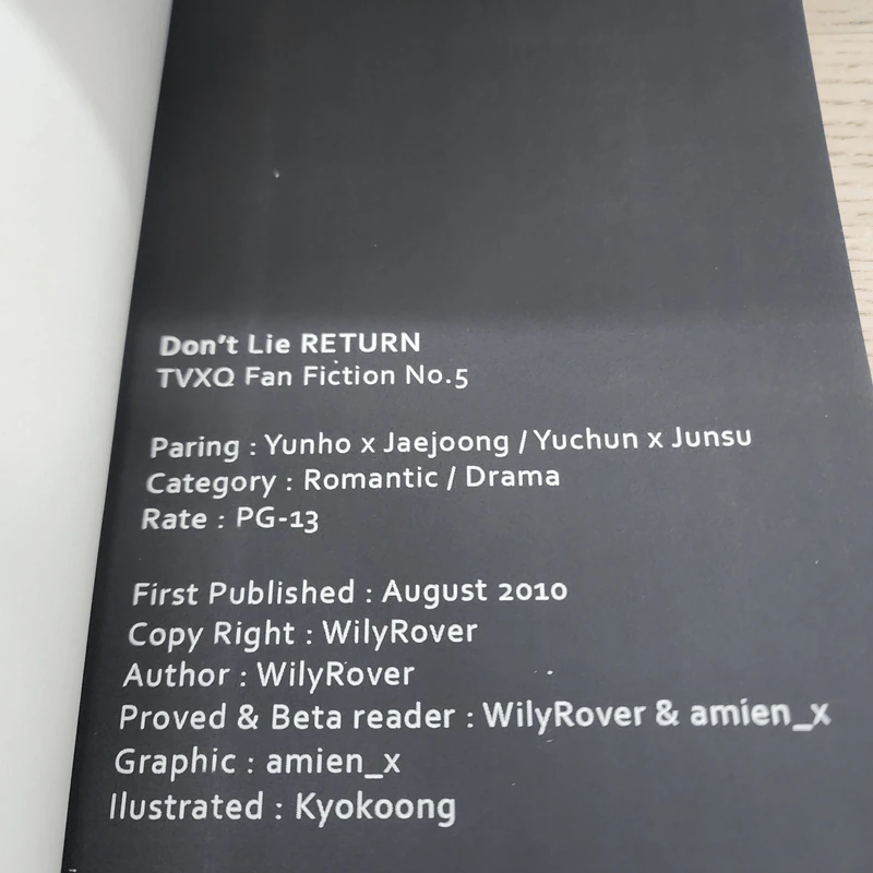 นิยายฟิคชั่น Don't Lie Return - Wilyrover รูปที่ 4