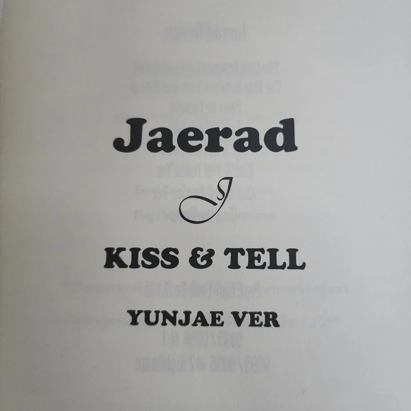 นิยายฟิคชั่น Kiss Tell Yunjae Ver - JaeRad รูปที่ 3