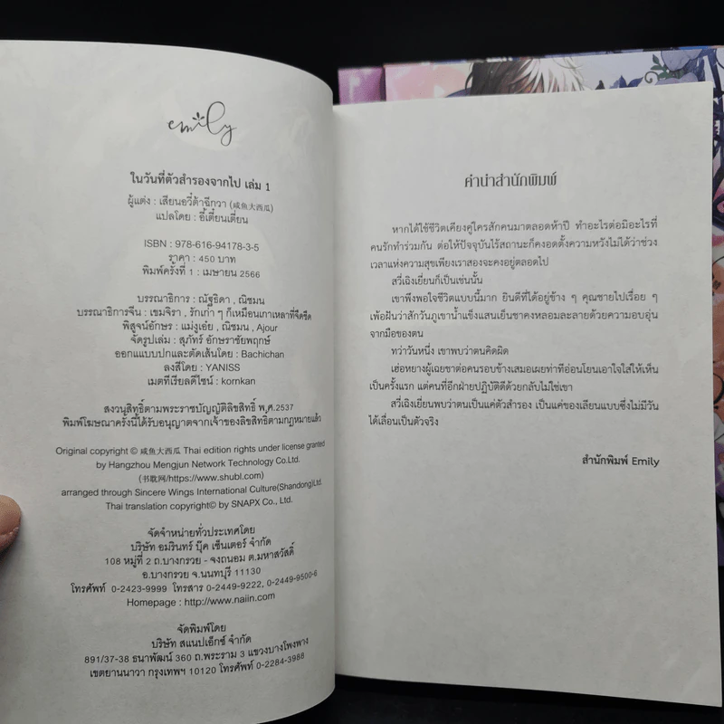 นิยายวาย ในวันที่ตัวสำรองจากไป 4 เล่มจบ - เสียนอวี๋ต้าฉีกวา รูปที่ 5