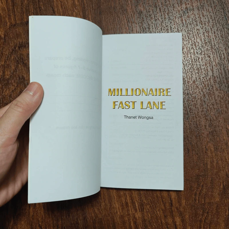 Millionaire Fast lane ขยันถูกที่ปีเดียวรวย (ฉบับภาษาอังกฤษ) - ธเนตร วงษา รูปที่ 8