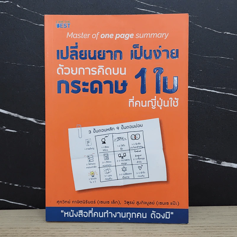 เปลี่ยนยากเป็นง่าย ด้วยการคิดบนกระดาษ 1 ใบ ที่คนญี่ปุ่นใช้ - ศุภวิทย์ ภาษิตนิรันดร์,วุฑูรย์ สูงกิจบูล รูปที่ 1