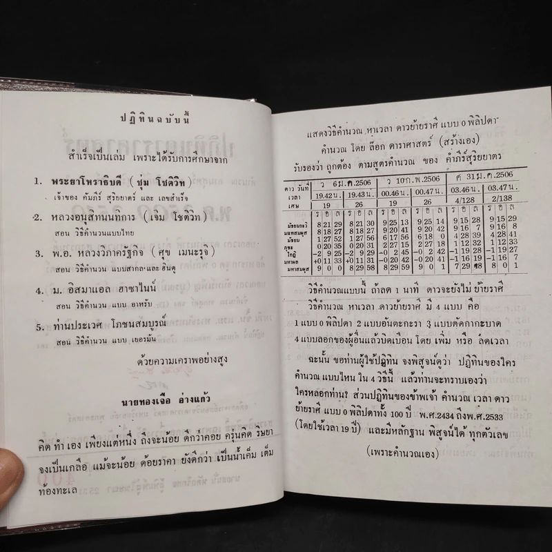 ปฏิทินดาราศาสตร์ พ.ศ.2500-2519 - นายทองเจือ อ่างแก้ว รูปที่ 6