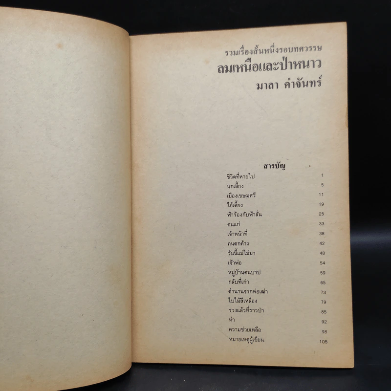 รวมเรื่องสั้นหนึ่งรอบทศวรรษ ลมเหนือและป่าหนาว - มาลา คำจันทร์ รูปที่ 6