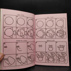 หัดวาดการ์ตูน 3 รูปสัตว์น้ำ รูปที่ 6