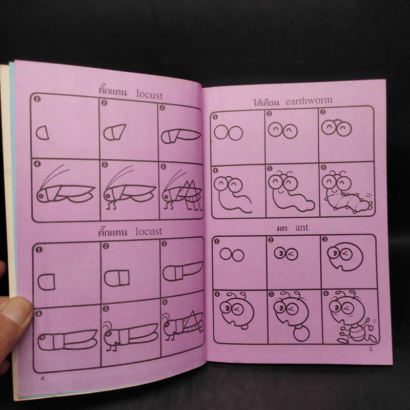 หัดวาดการ์ตูน 5 รูปแมลง รูปที่ 6