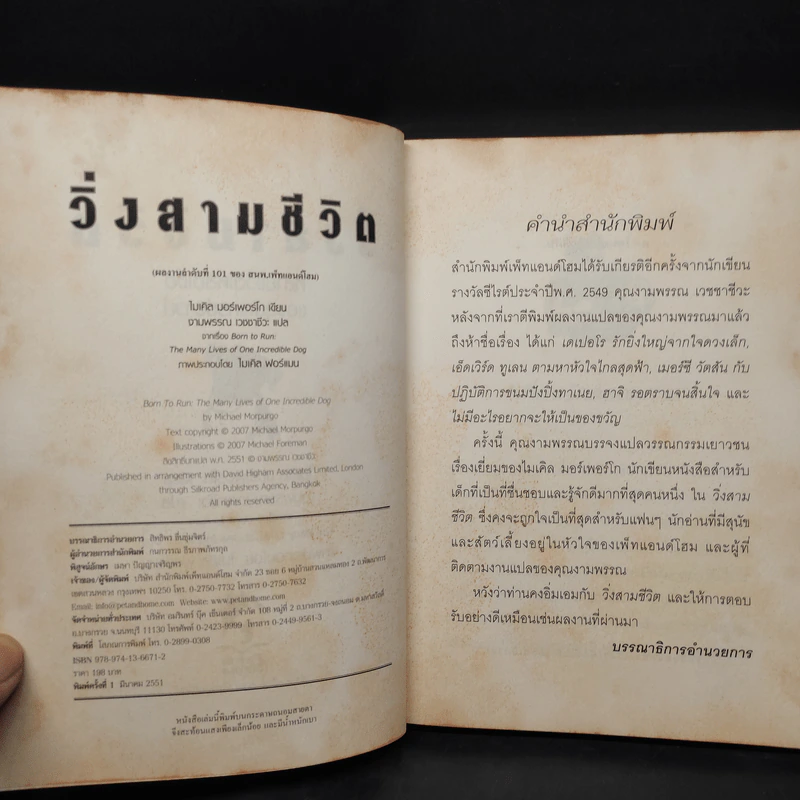 วิ่งสามชีวิต - ไมเคิล มอร์เพอร์เพอร์โก, งามพรรณ เวชชาชีวะ รูปที่ 5