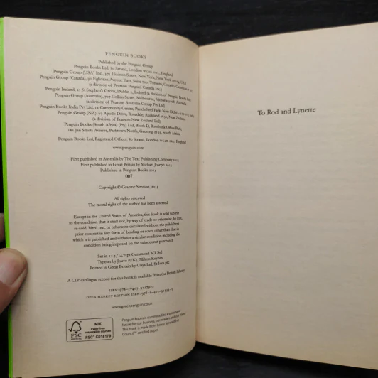 The Rosie Project - Graeme Simsion รูปที่ 5