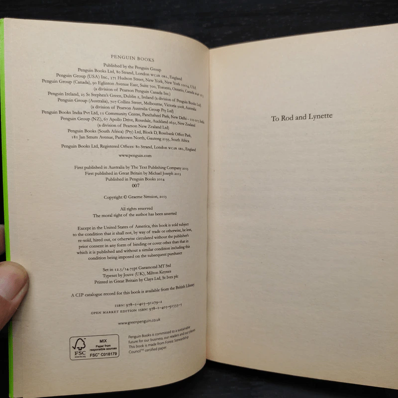 The Rosie Project - Graeme Simsion รูปที่ 5