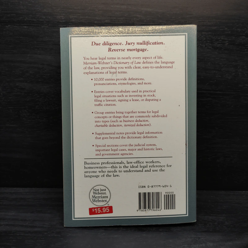 Merriam-Webster's Dictionary of Law รูปที่ 2