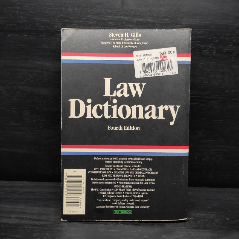 Law Dictionary - Steven H. Gifis รูปที่ 2