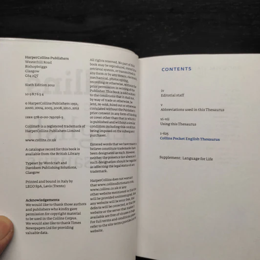Collins Pocket English Thesaurus in Colour รูปที่ 5