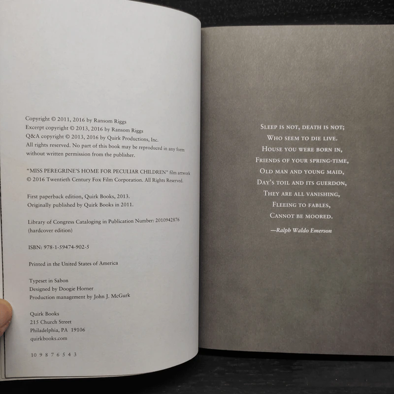 Miss Peregrine's Home for Peculiar Children - Ransom Riggs รูปที่ 6