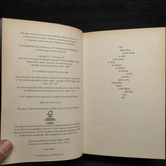 Harry Potter and the Deathly Hallows - J.K.Rowling รูปที่ 5
