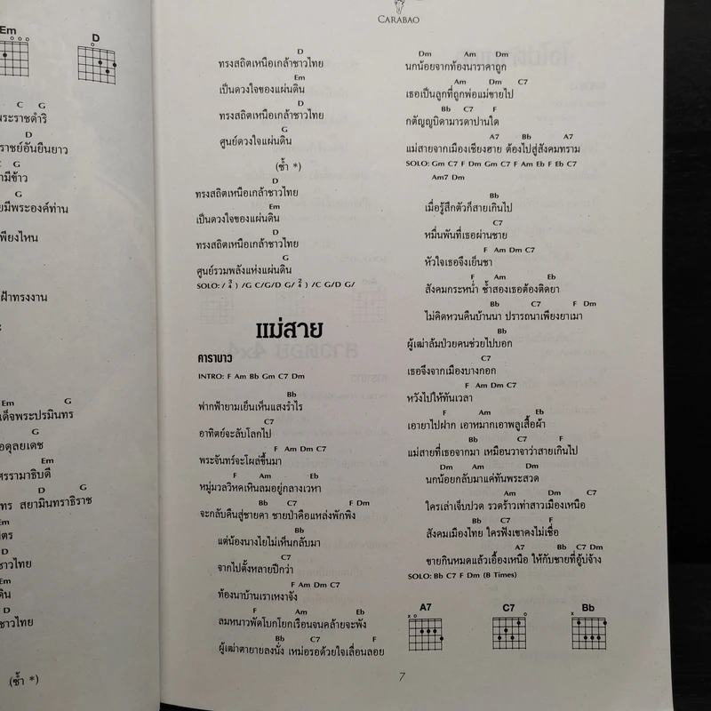 Carabao Chord & Tab คาราบาว รูปที่ 7