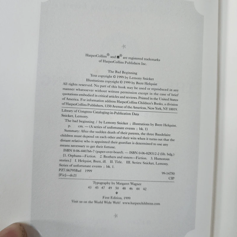A Series of Unfortunate Events #1 The Bad Beginning - Lemony Snicket รูปที่ 7