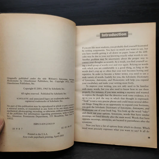 Scholastic Dictionary of Synonyms, Antomnyms, and Homonyms รูปที่ 5