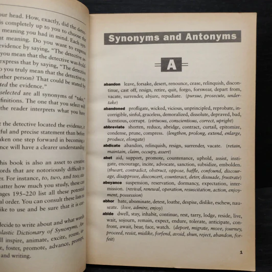 Scholastic Dictionary of Synonyms, Antomnyms, and Homonyms รูปที่ 6