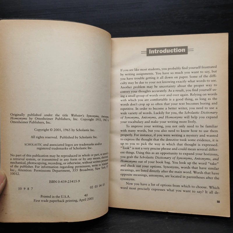 Scholastic Dictionary of Synonyms, Antomnyms, and Homonyms รูปที่ 5