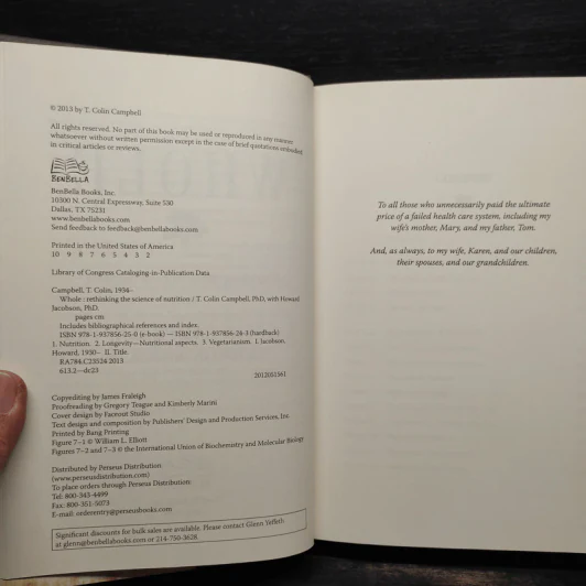 Whole: Rethinking the Science of Nutrition - T. Colin Campbell PhD รูปที่ 6