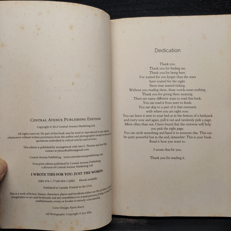 I Wrote This For You: Just the Words - Iain S. Thomas รูปที่ 5