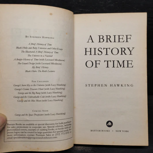 A Brief History of Time - Stephen Hawking รูปที่ 5