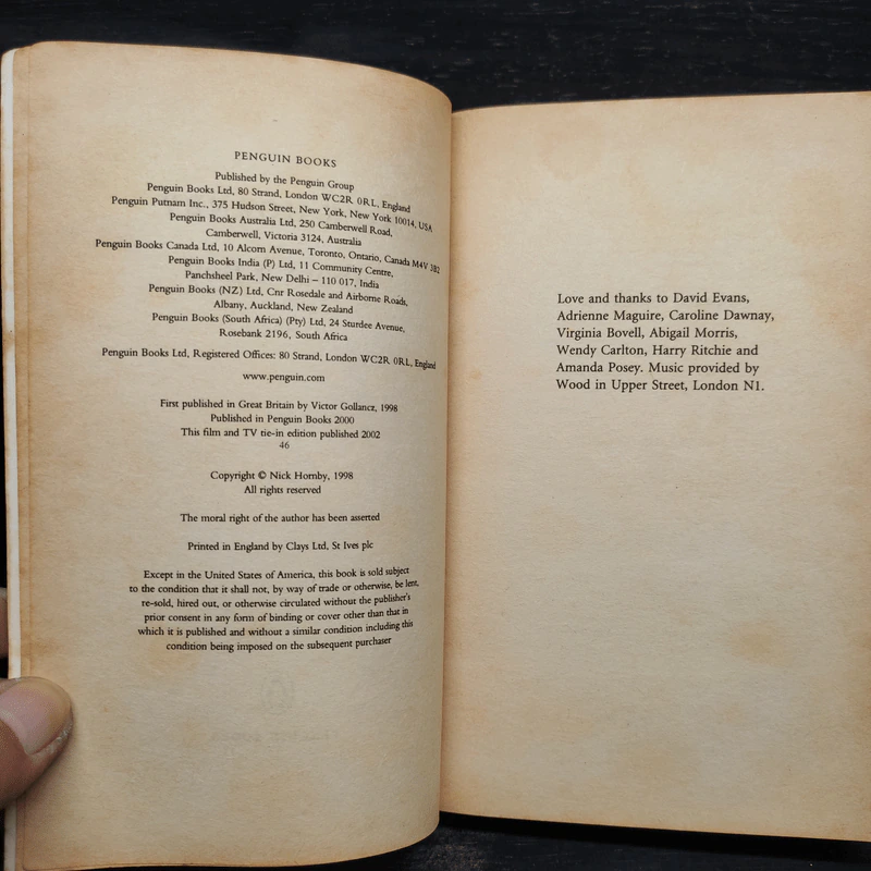 About a Boy - Nick Hornby รูปที่ 5