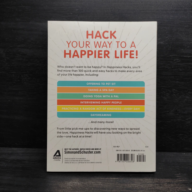 Simon & Schuster Happiness Hacks - Adams Media รูปที่ 2