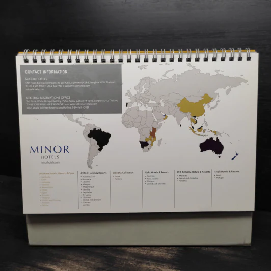ปฏิทินตั้งโต๊ะ 2017 Minor Hotels รูปที่ 6