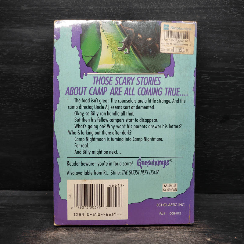 Goosebumps Welcome to Camp Nightmare - R.L.Stine รูปที่ 2