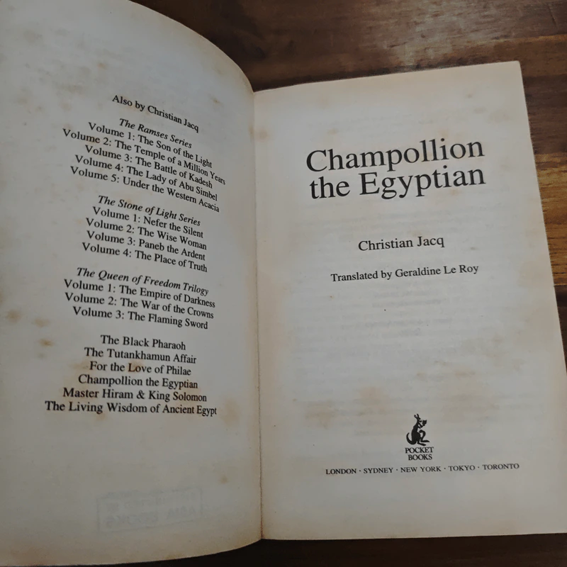 Champollion the Egyptian - Christian Jacq รูปที่ 6