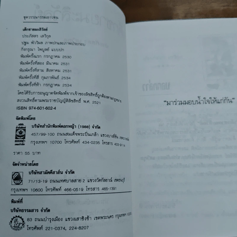 เด็กชายมะลิวัลย์ - ประภัสสร เสวิกุล รูปที่ 6
