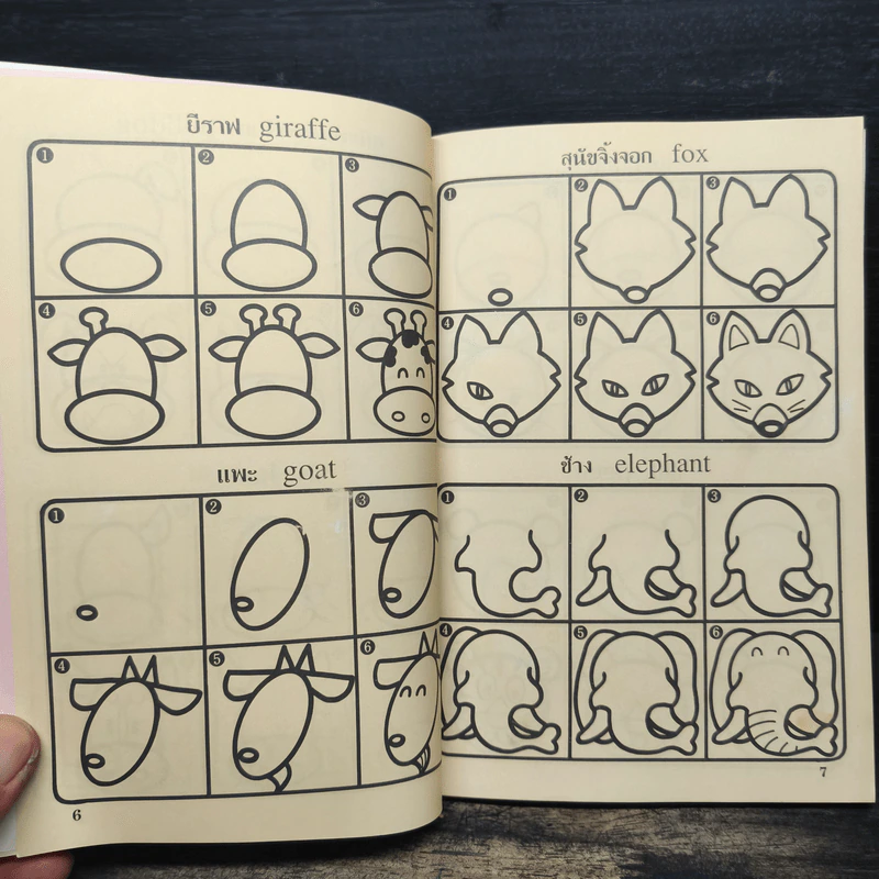 หัดวาดการ์ตูน 2 รูปสัตว์บก รูปที่ 7