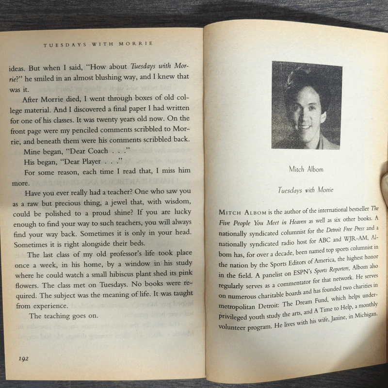 Tuesdays with Morrie - Mitch Albom รูปที่ 9