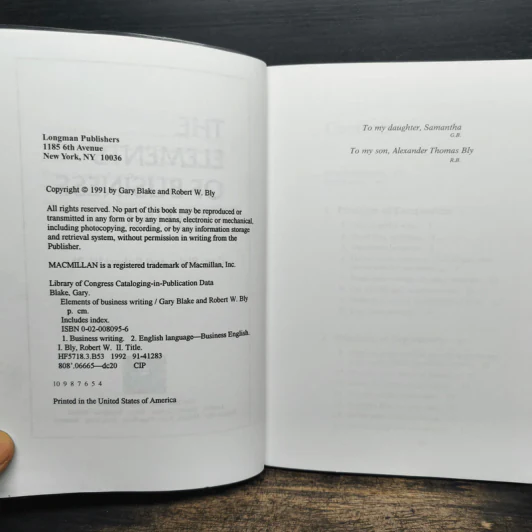 The Elements of Business Writing - Bary Blake & Robert W. Bly รูปที่ 6