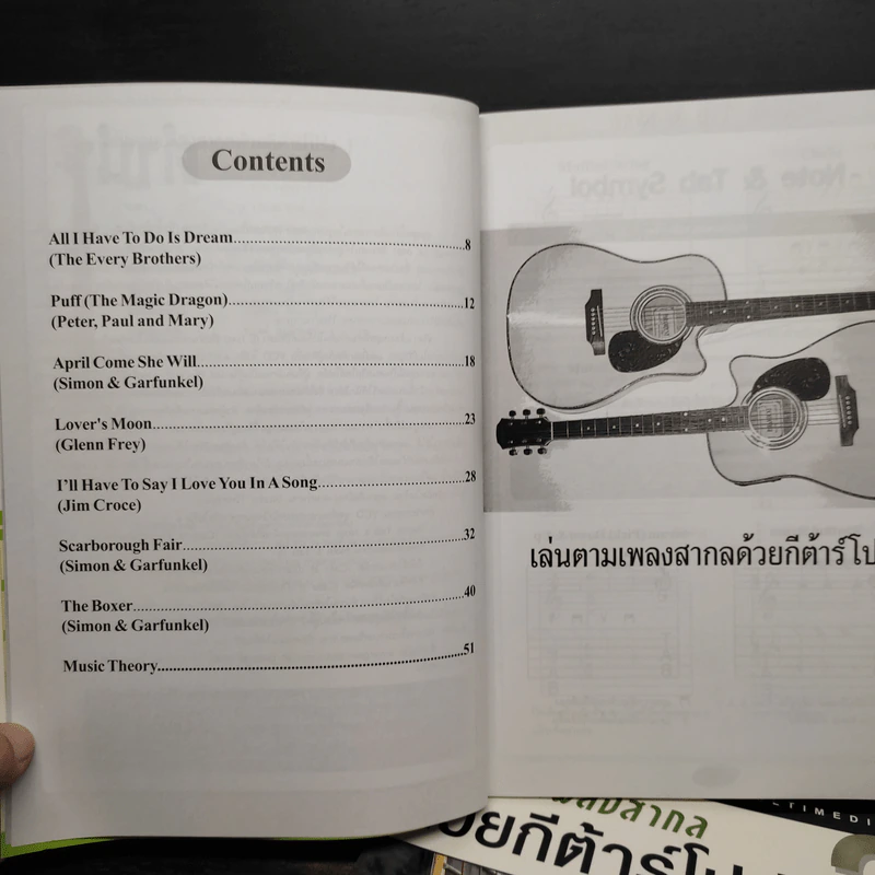 เล่นตามเพลงสากล ด้วยกีต้าร์โปร่ง เล่ม 1-2 รูปที่ 7
