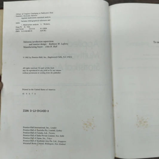 Applied Multivariate Statistical Analysis - Richard A. Johnson, Dean W. Wichern รูปที่ 6