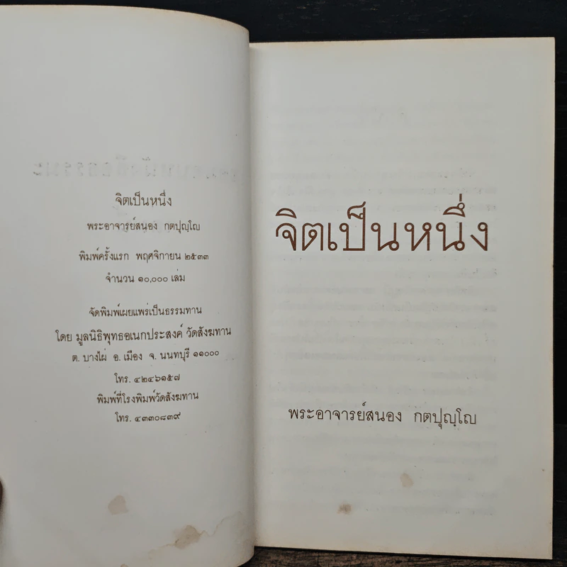 จิตเป็นหนึ่ง - พระอาจารย์สนอง กตปุญโญ รูปที่ 6