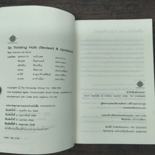 หมวก 6 ใบ คิด 6 แบบ Six Thinking Hats - Edward De Bono รูปที่ 6