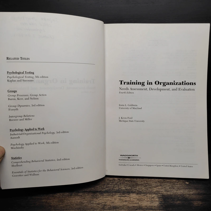 Training in Organizations Fourth Edition - Irwin L. Goldstein, J. Kevin Ford รูปที่ 6