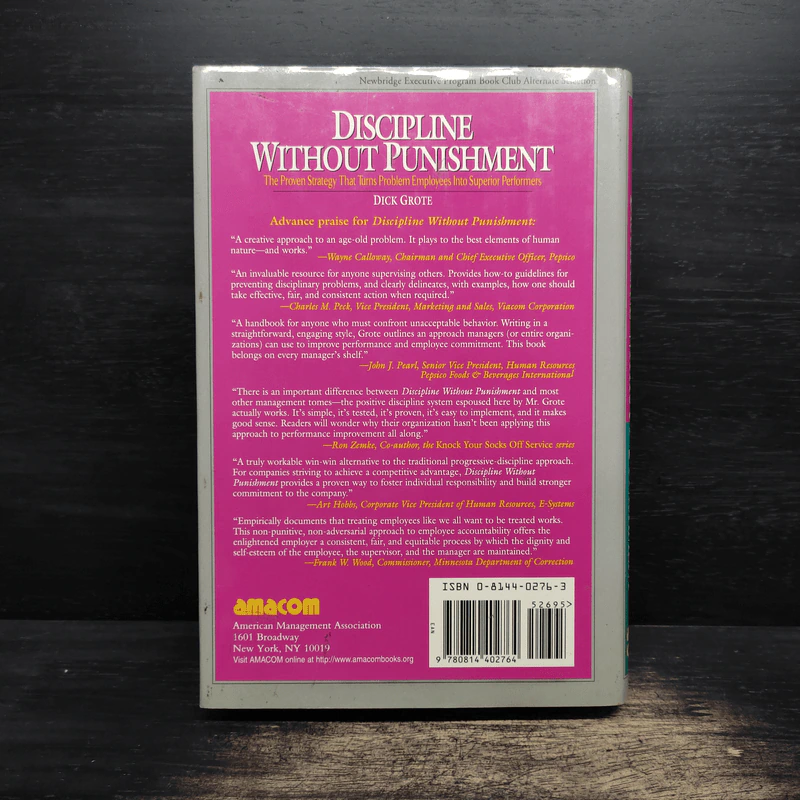 Discipline Without Punishment - Dick Grote รูปที่ 2